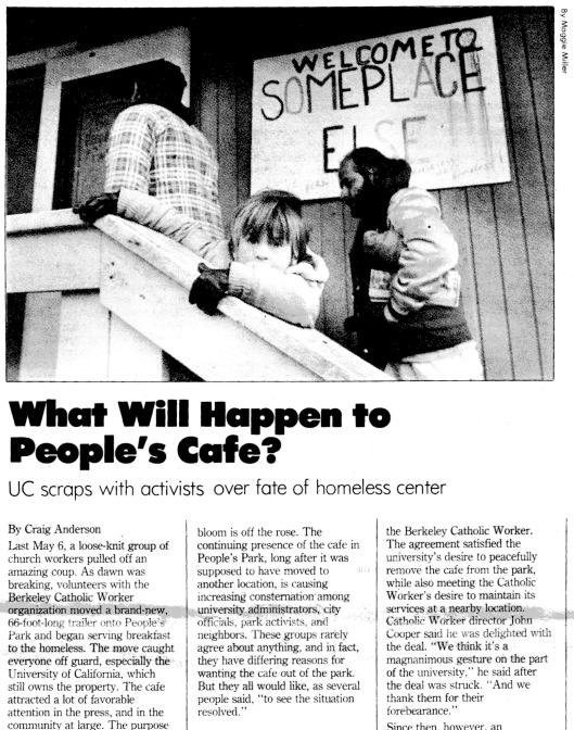 Article scan: What will happen to People's Cafe?